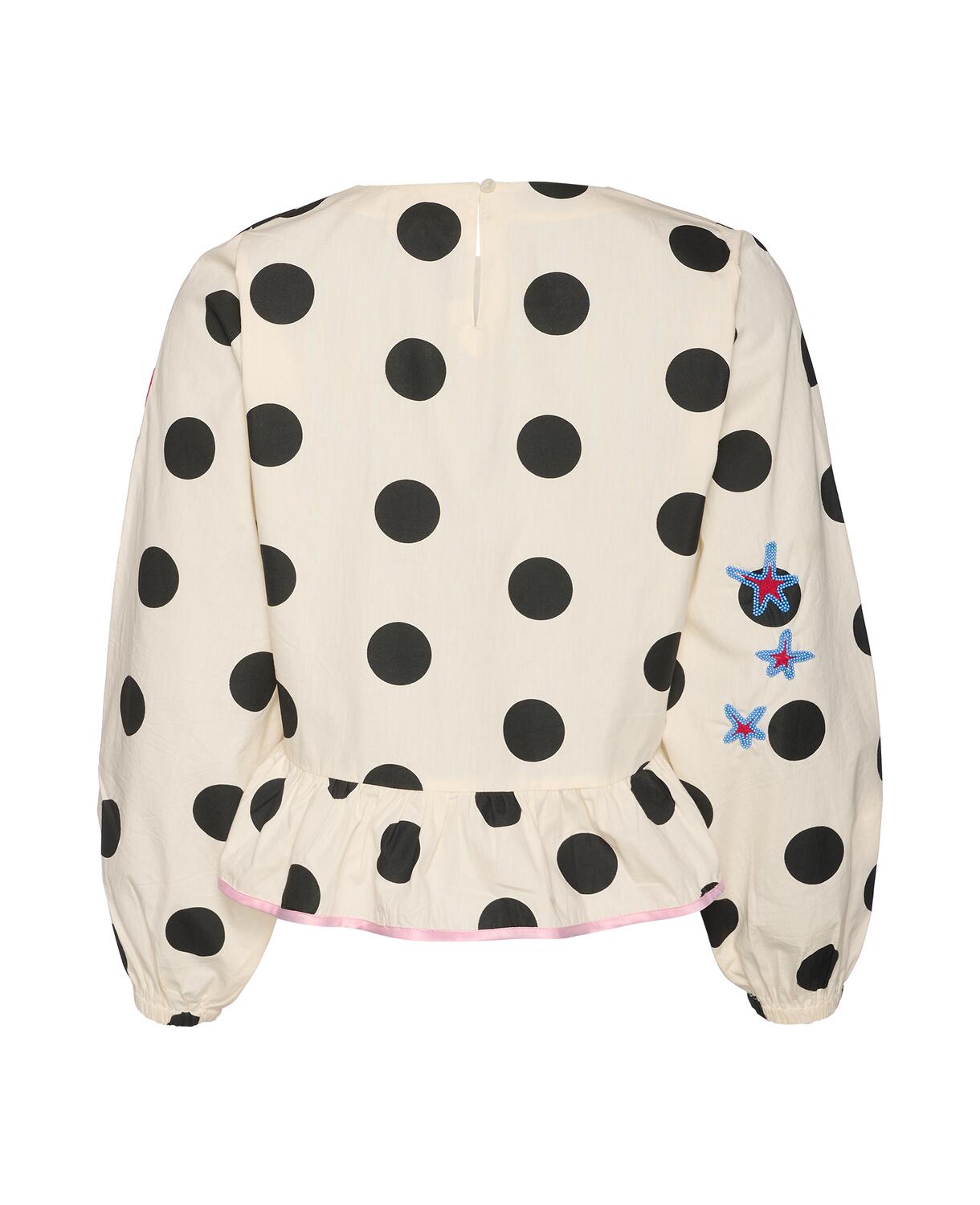 Diana bluse - Black Dot